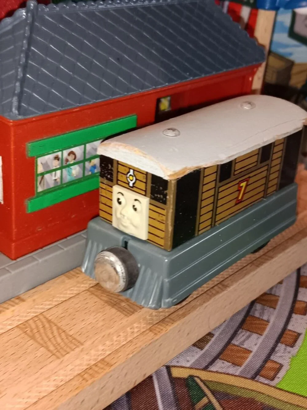 Thomas Wooden Railway Train Track Engine Toby Tram